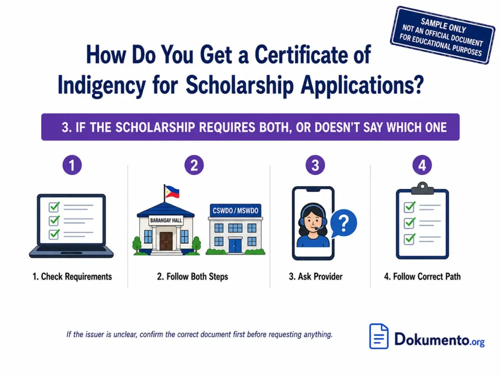 Barangay and CSWDO/MSWDO Certificate of Indigency for Scholarship Applications